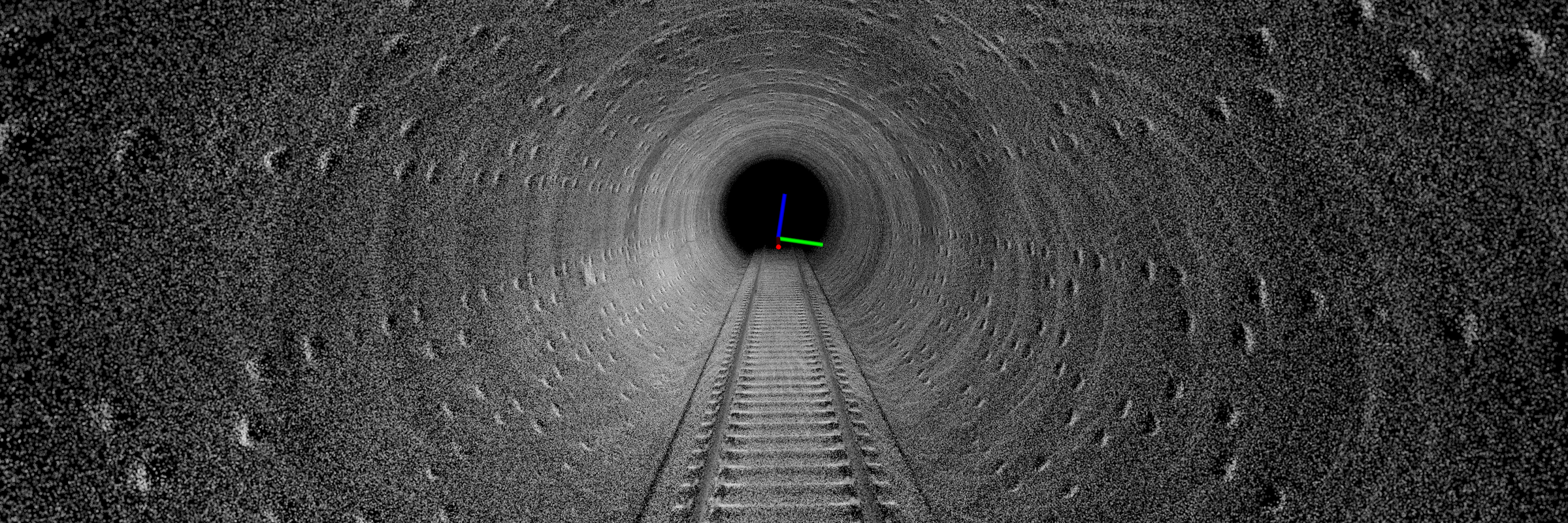 Accumulated point cloud map from a metro tunnel